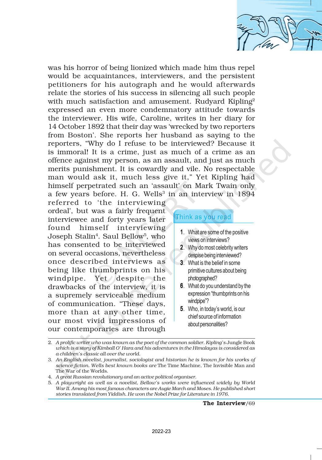 NCERT Book for Class 12 English Chapter 7 The Interview - Page 2