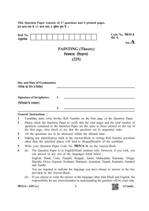 NIOS April 2019 Class 10 Painting Question Paper