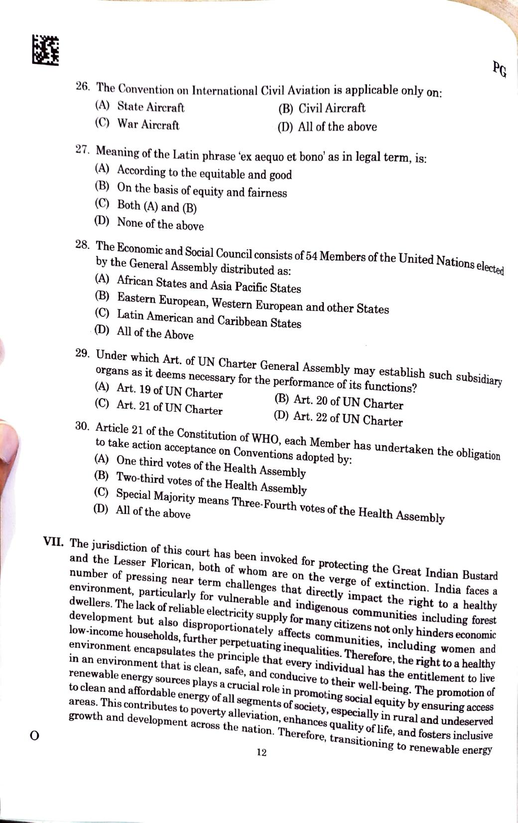 CLAT 2025 PG Question Paper - Page 10