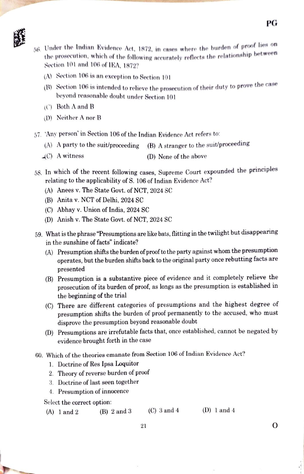 CLAT 2025 PG Question Paper - Page 19
