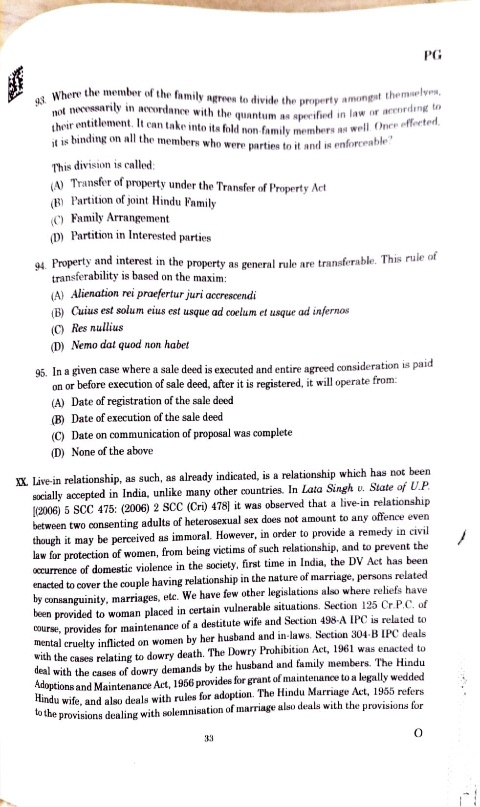 CLAT 2025 PG Question Paper - Page 31