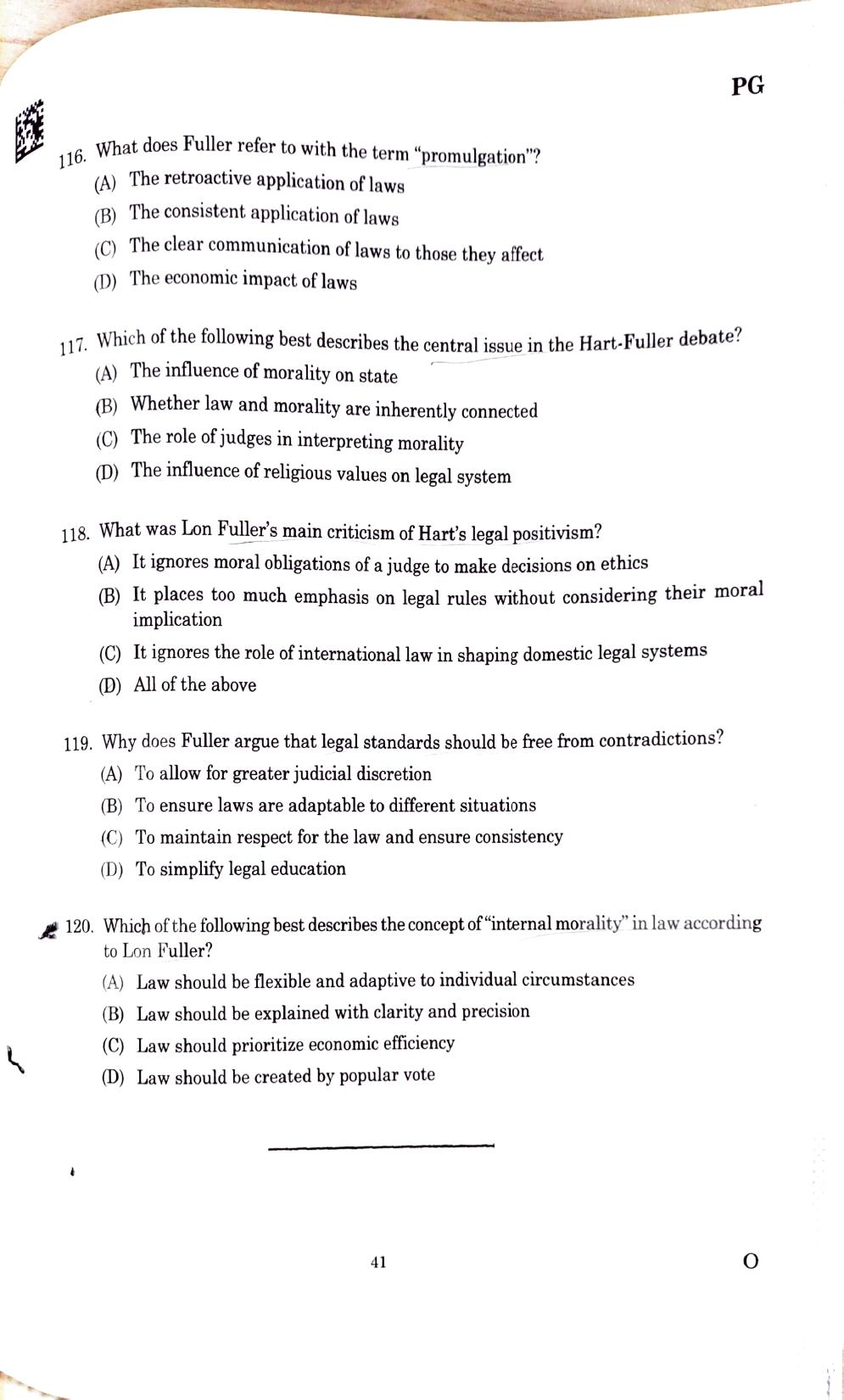CLAT 2025 PG Question Paper - Page 39