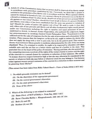 CLAT 2025 PG Question Paper