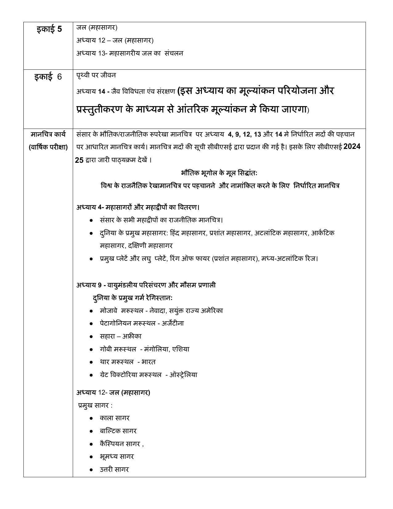 Edudel Class 11 Geography (Hindi Medium) Syllabus 2025 - Page 4