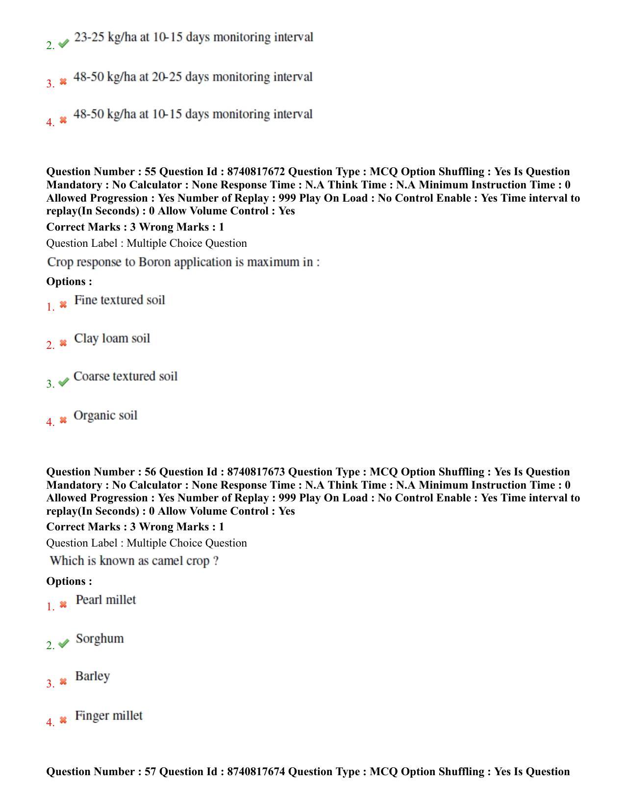 BHU RET Agronomy 2020 Question Pape - Page 34
