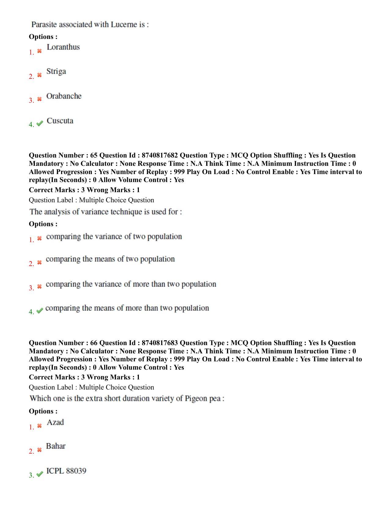 BHU RET Agronomy 2020 Question Pape - Page 38