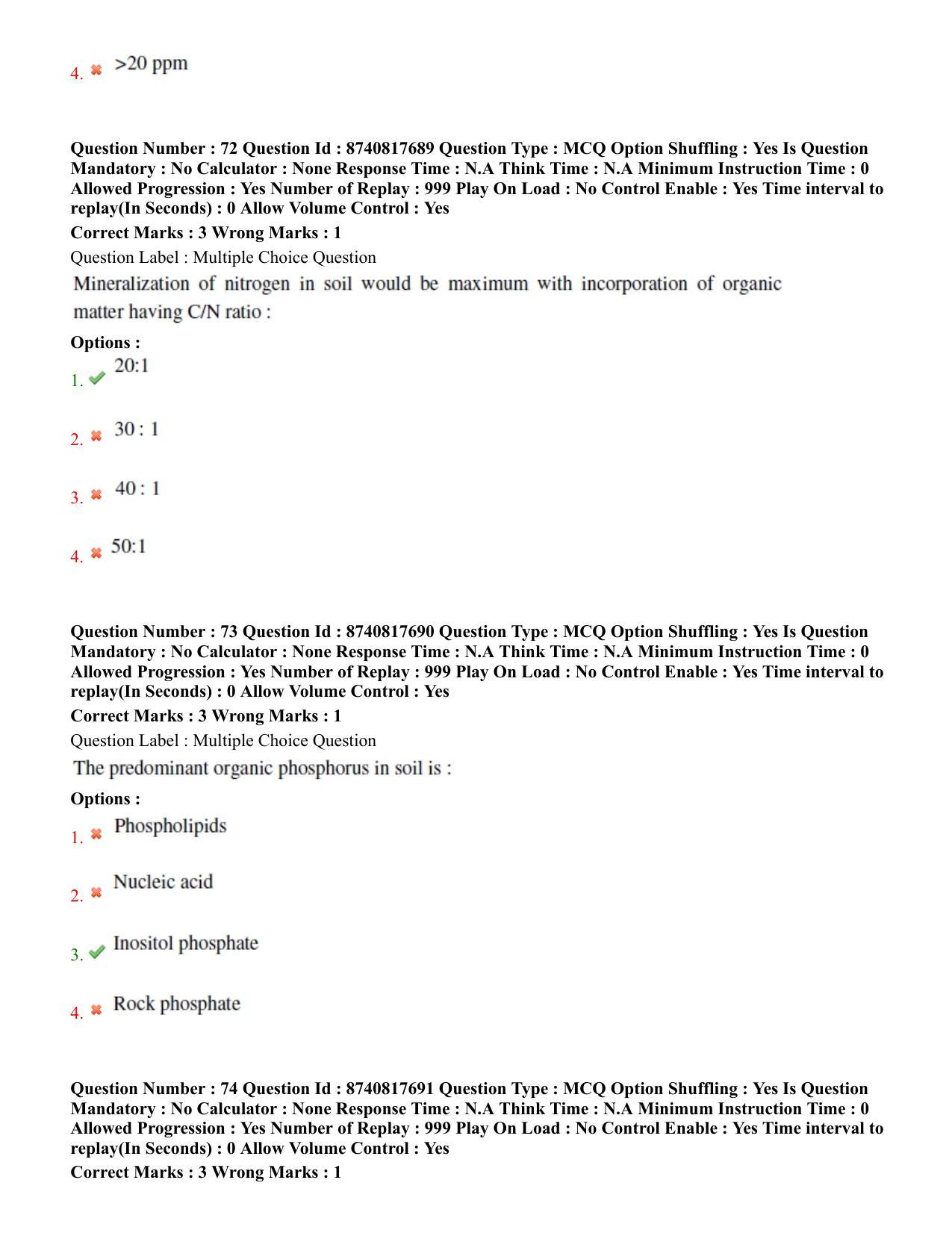 BHU RET Agronomy 2020 Question Pape - Page 41