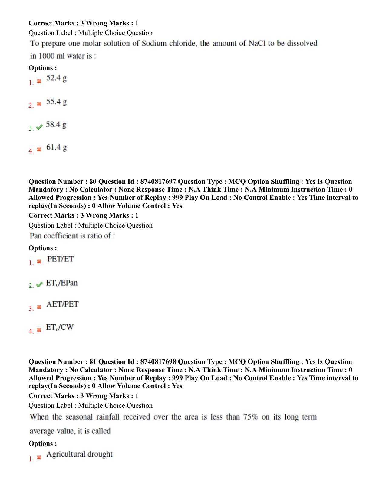 BHU RET Agronomy 2020 Question Pape - Page 44