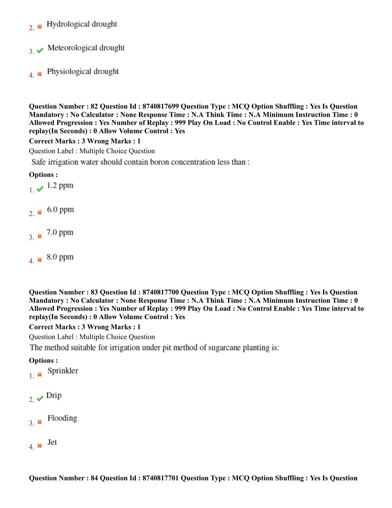 BHU RET Agronomy 2020 Question Pape - Page 45