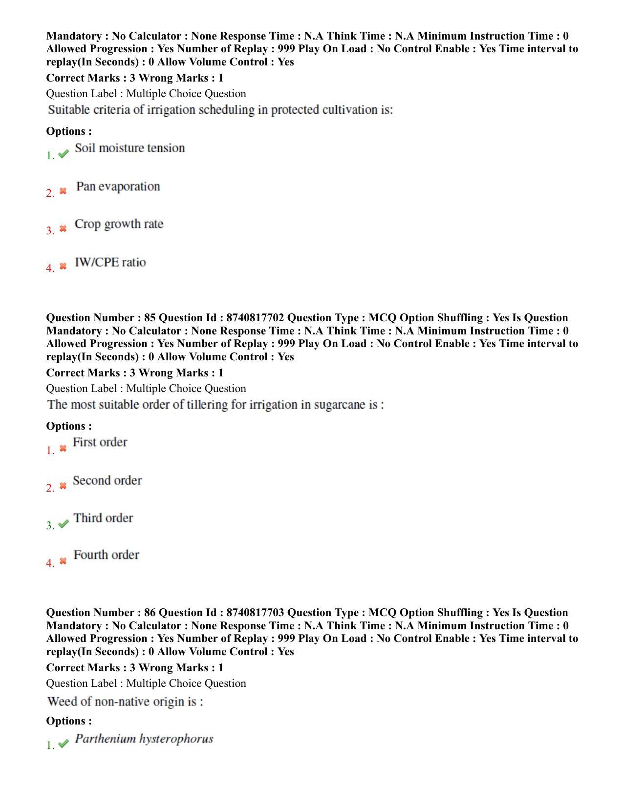 BHU RET Agronomy 2020 Question Pape - Page 46