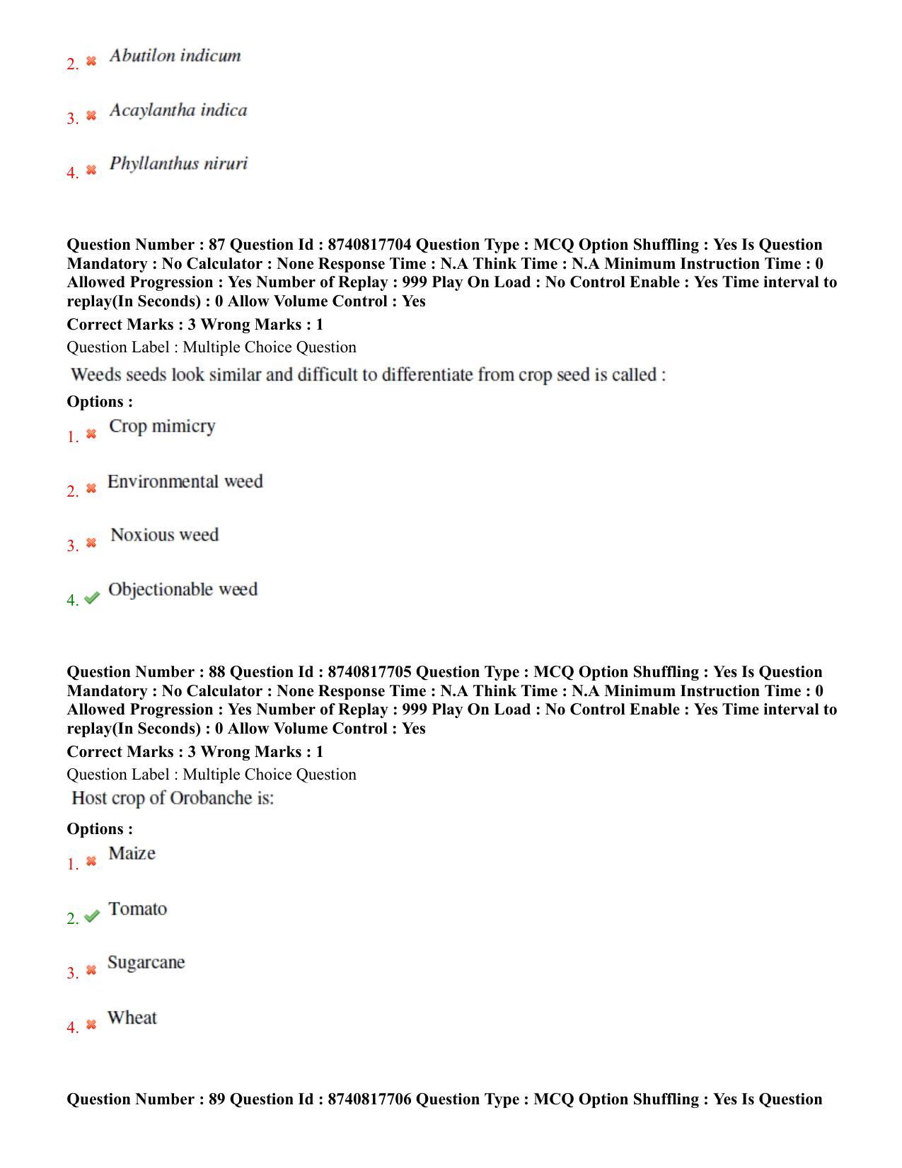 BHU RET Agronomy 2020 Question Pape - Page 47