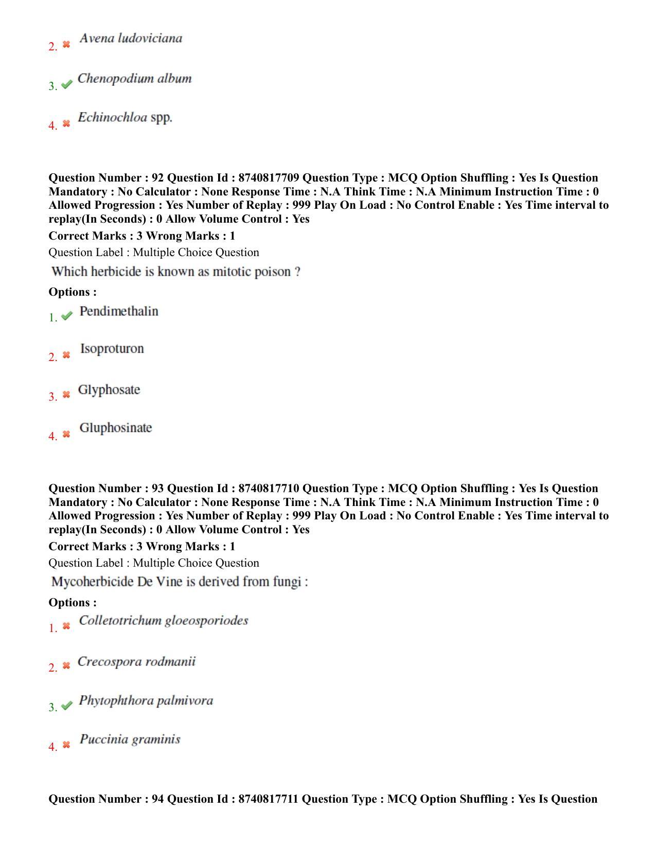 BHU RET Agronomy 2020 Question Pape - Page 49