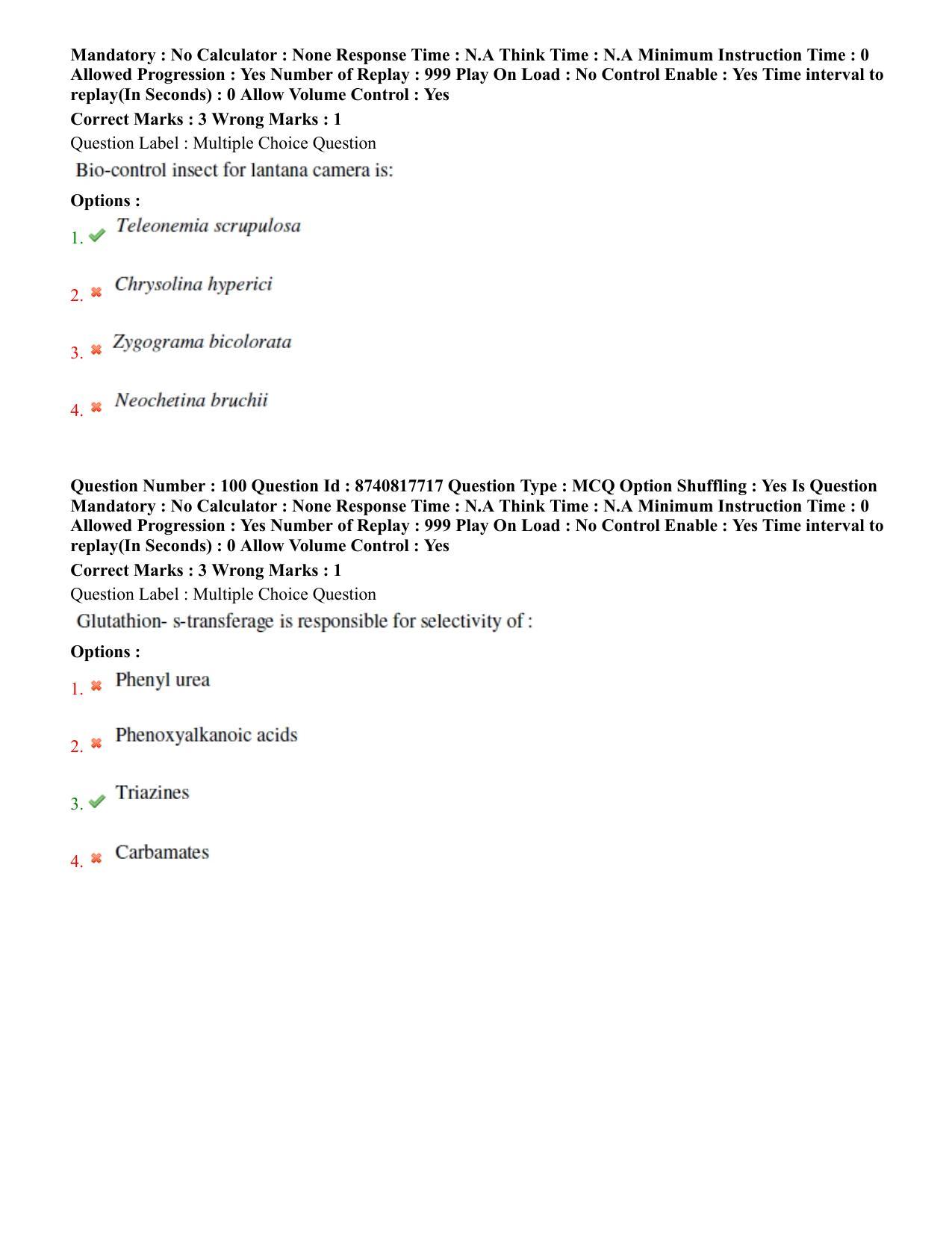 BHU RET Agronomy 2020 Question Pape - Page 52