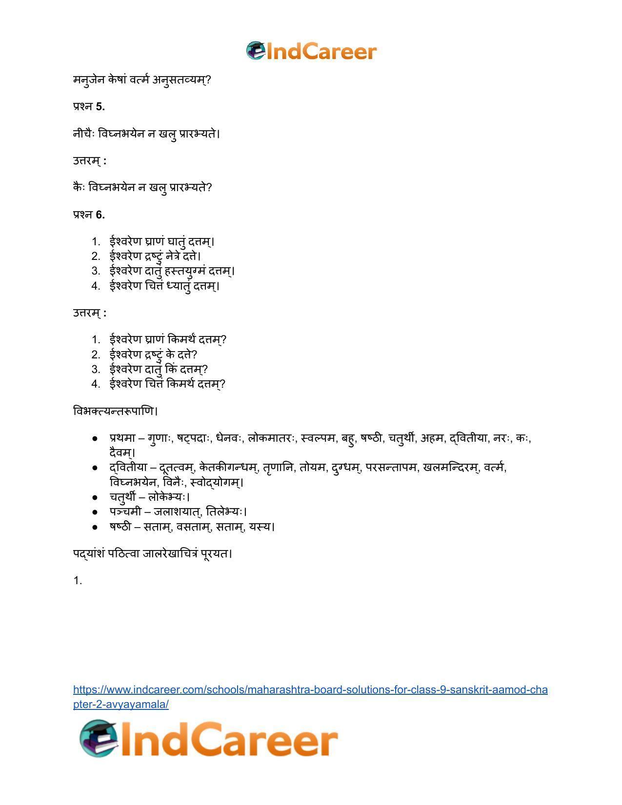 Maharashtra Board Solutions for Class 9- Sanskrit Aamod: Chapter 2- अव्ययमाला - Page 16