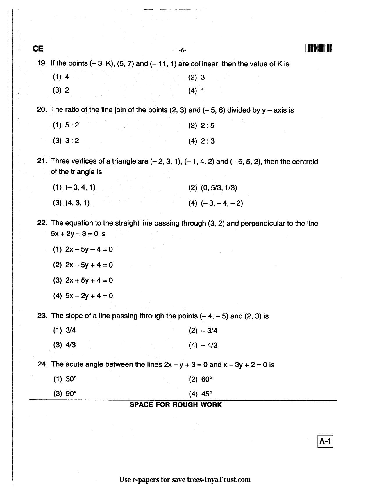 Karnataka Diploma CET- 2013 Civil Engineering Question Paper - Page 6