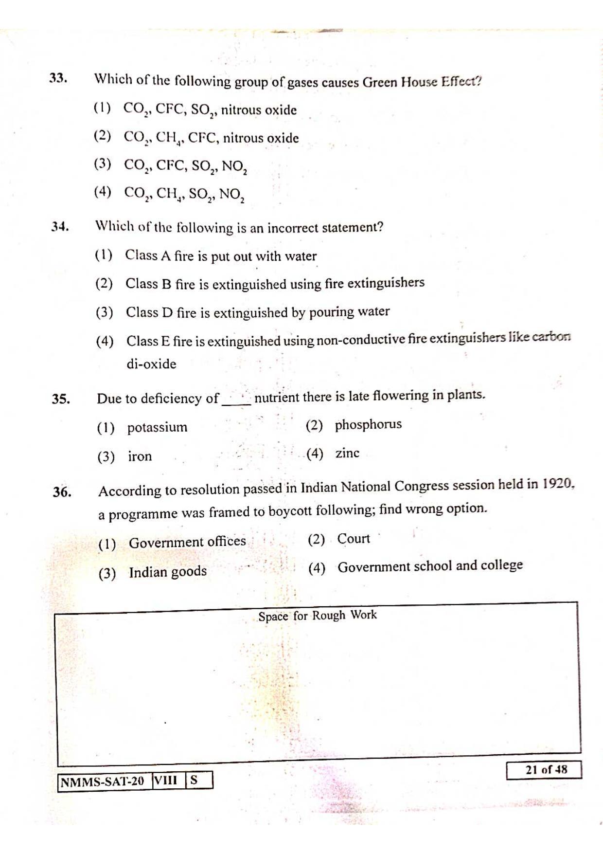 SAT MARATHI 2020-21 Class 8 Maharashtra NMMS Question Papers - Page 21
