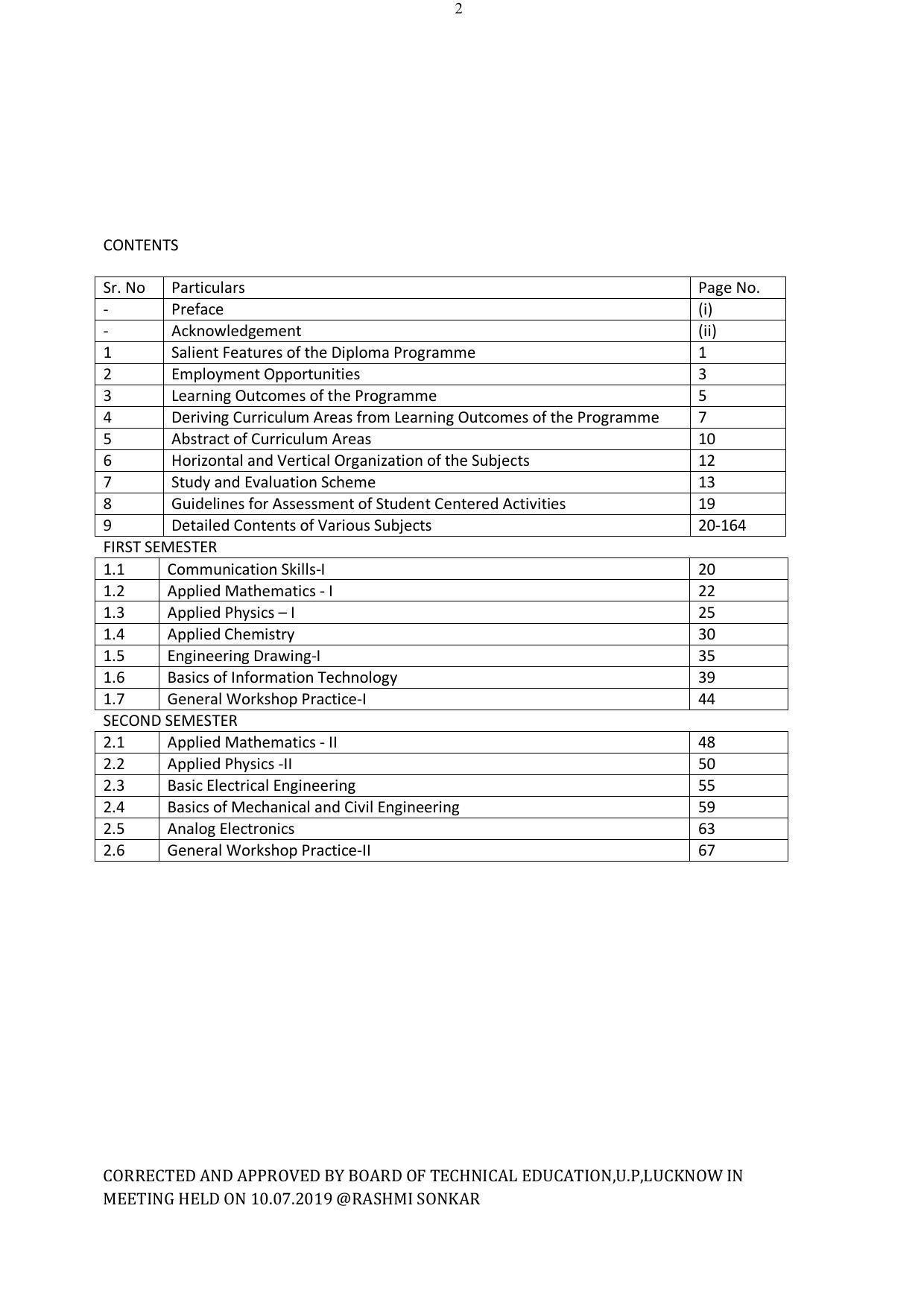 EFFECTIVE FROM JULY 2019-20 - SIX SEMESTER DIPLOMA COURSE IN ELECTRICAL ENGINEERING - Page 2