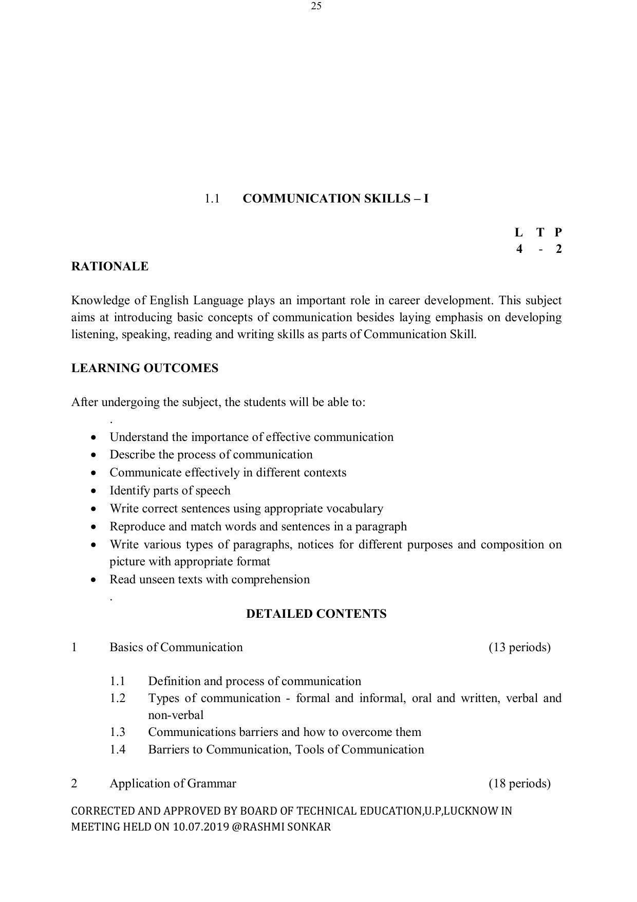 EFFECTIVE FROM JULY 2019-20 - SIX SEMESTER DIPLOMA COURSE IN ELECTRICAL ENGINEERING - Page 25