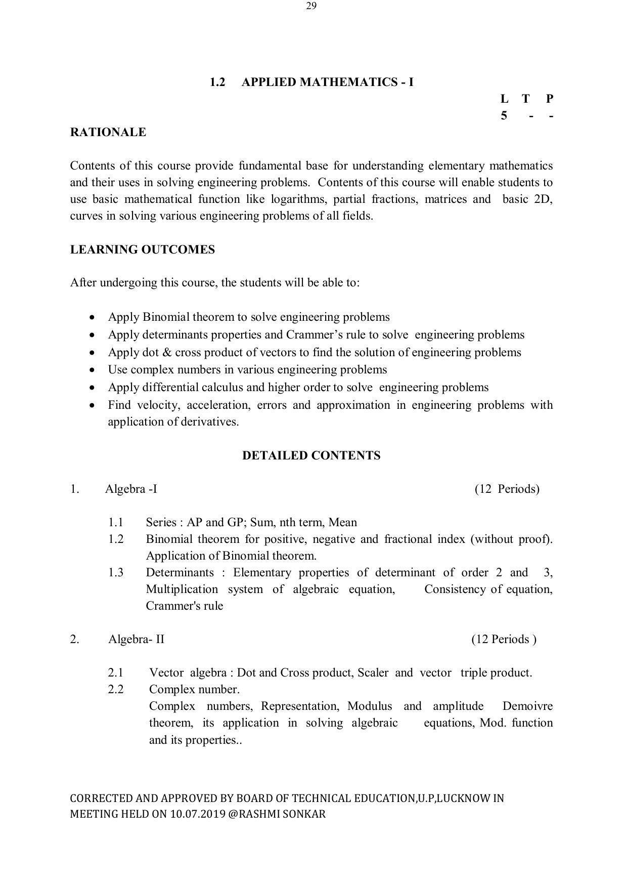 EFFECTIVE FROM JULY 2019-20 - SIX SEMESTER DIPLOMA COURSE IN ELECTRICAL ENGINEERING - Page 29