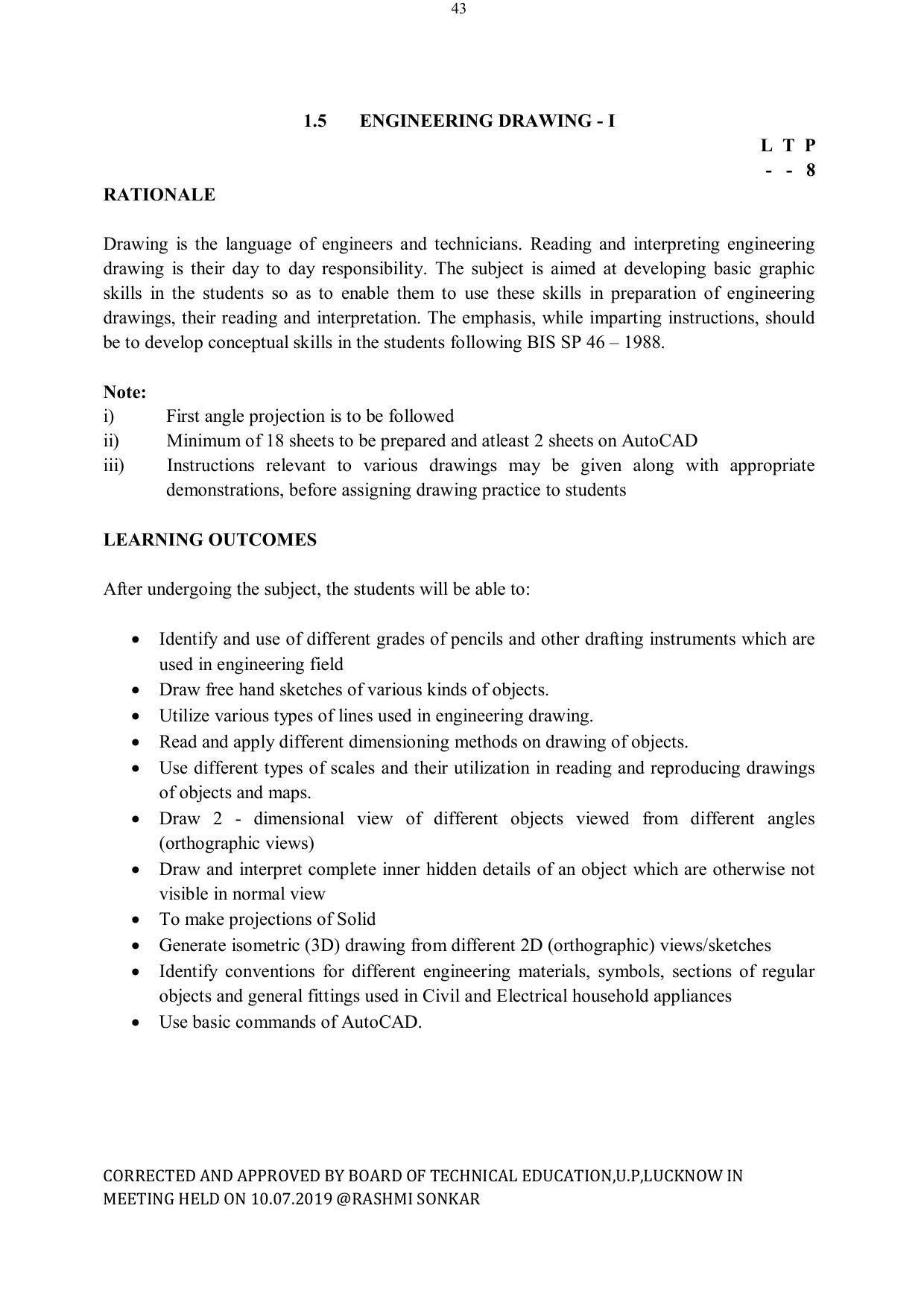 EFFECTIVE FROM JULY 2019-20 - SIX SEMESTER DIPLOMA COURSE IN ELECTRICAL ENGINEERING - Page 43
