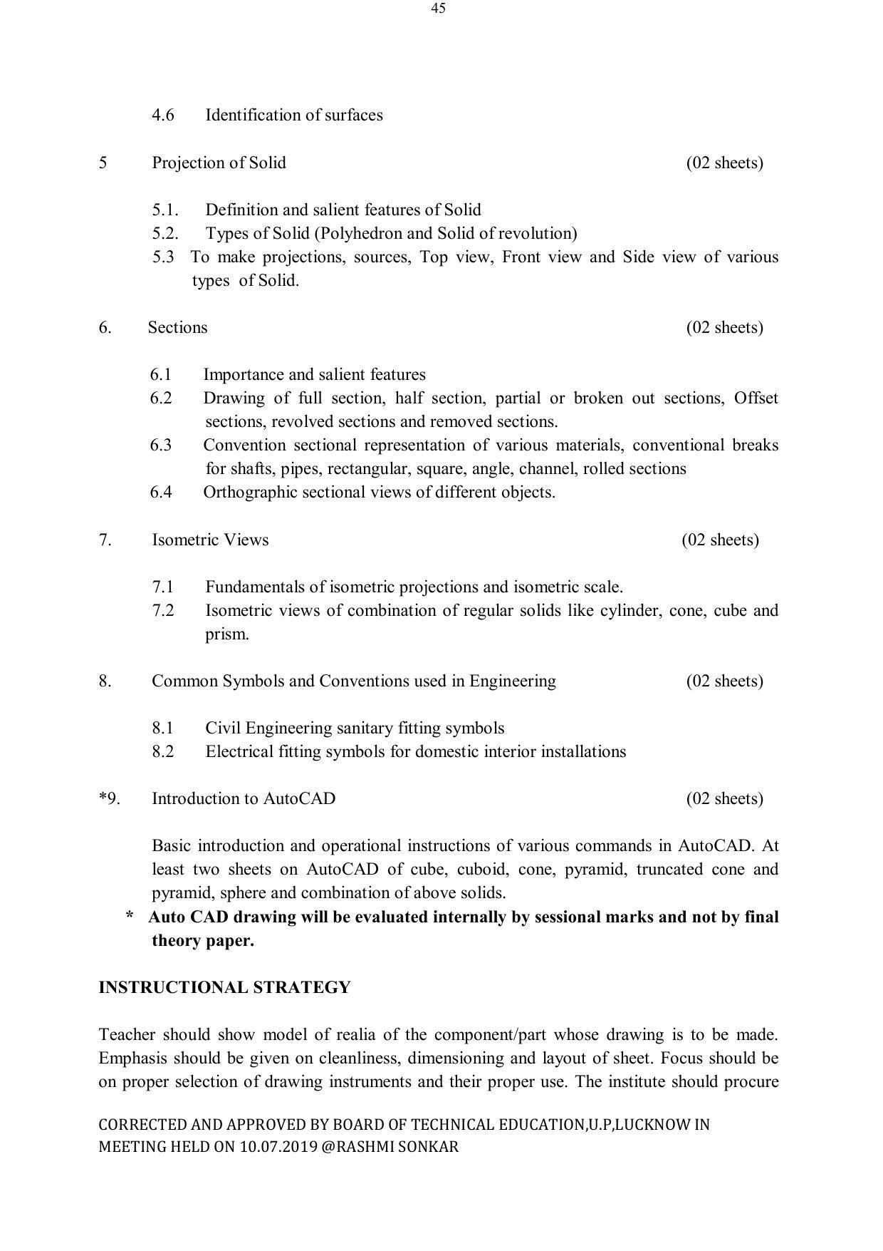 EFFECTIVE FROM JULY 2019-20 - SIX SEMESTER DIPLOMA COURSE IN ELECTRICAL ENGINEERING - Page 45