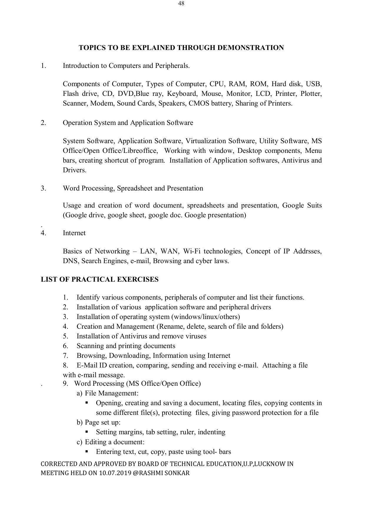 EFFECTIVE FROM JULY 2019-20 - SIX SEMESTER DIPLOMA COURSE IN ELECTRICAL ENGINEERING - Page 48