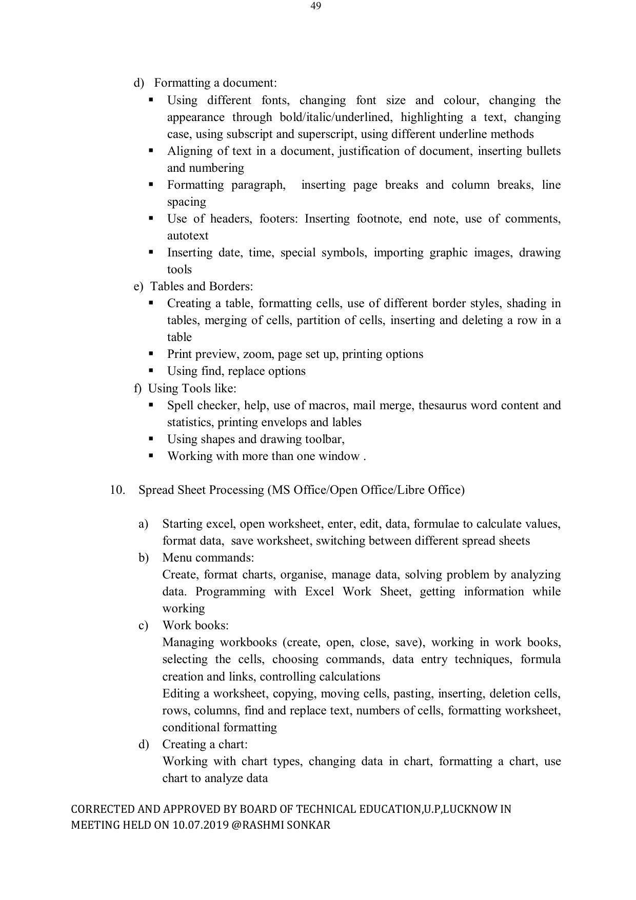 EFFECTIVE FROM JULY 2019-20 - SIX SEMESTER DIPLOMA COURSE IN ELECTRICAL ENGINEERING - Page 49