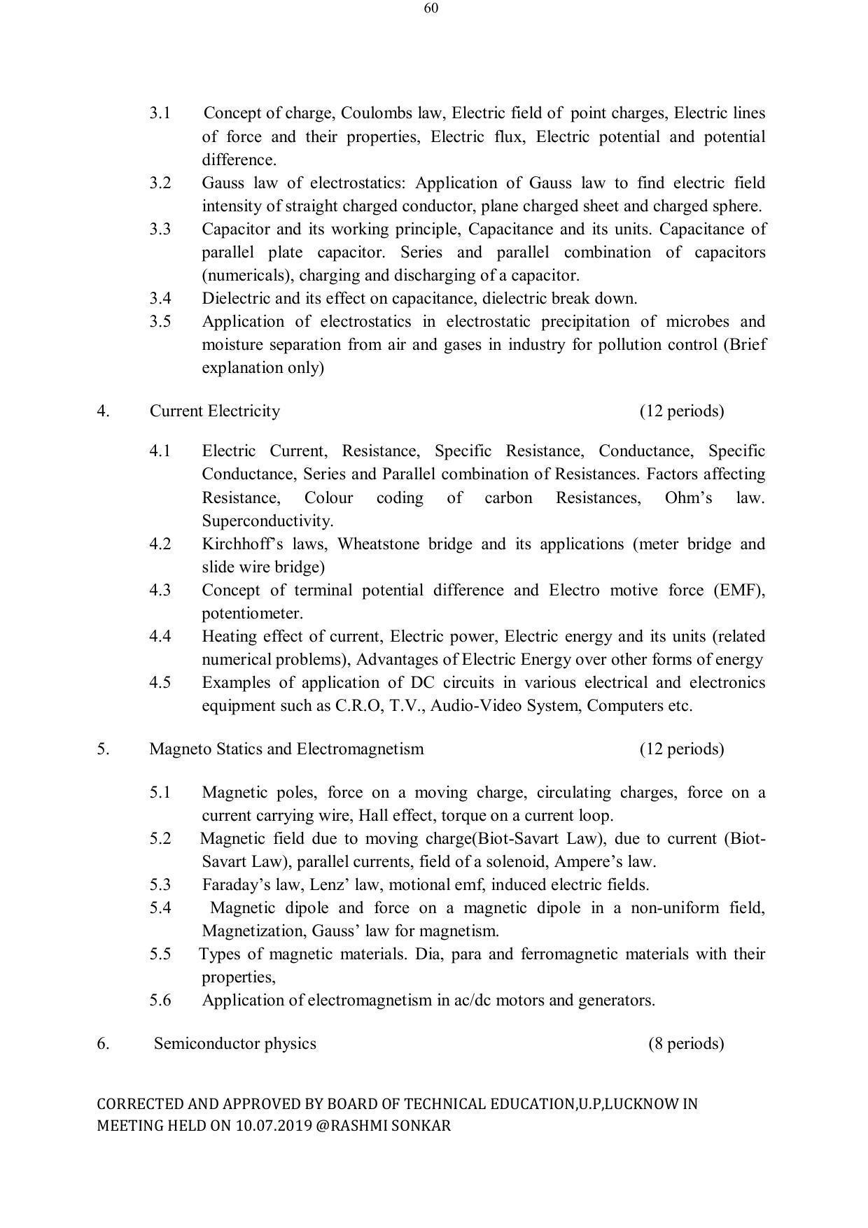EFFECTIVE FROM JULY 2019-20 - SIX SEMESTER DIPLOMA COURSE IN ELECTRICAL ENGINEERING - Page 60