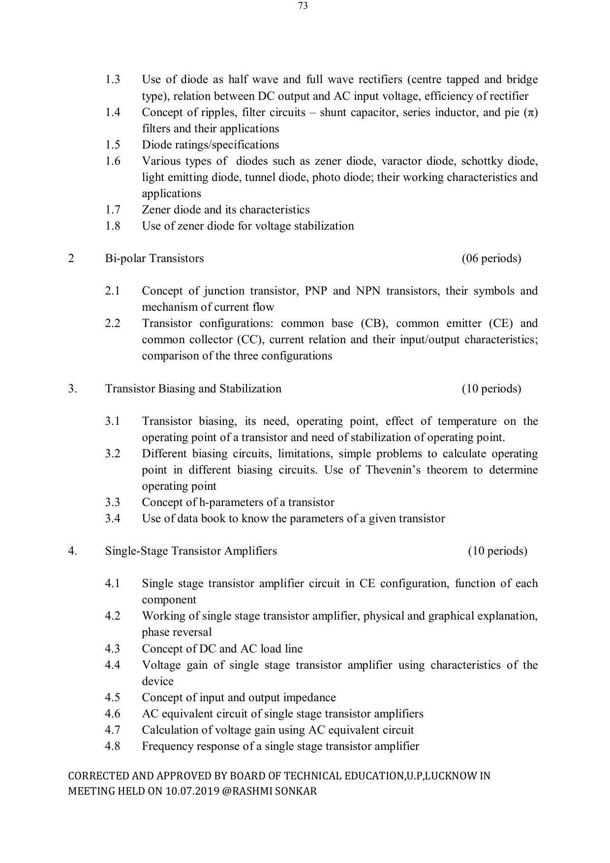 EFFECTIVE FROM JULY 2019-20 - SIX SEMESTER DIPLOMA COURSE IN ELECTRICAL ENGINEERING - Page 73