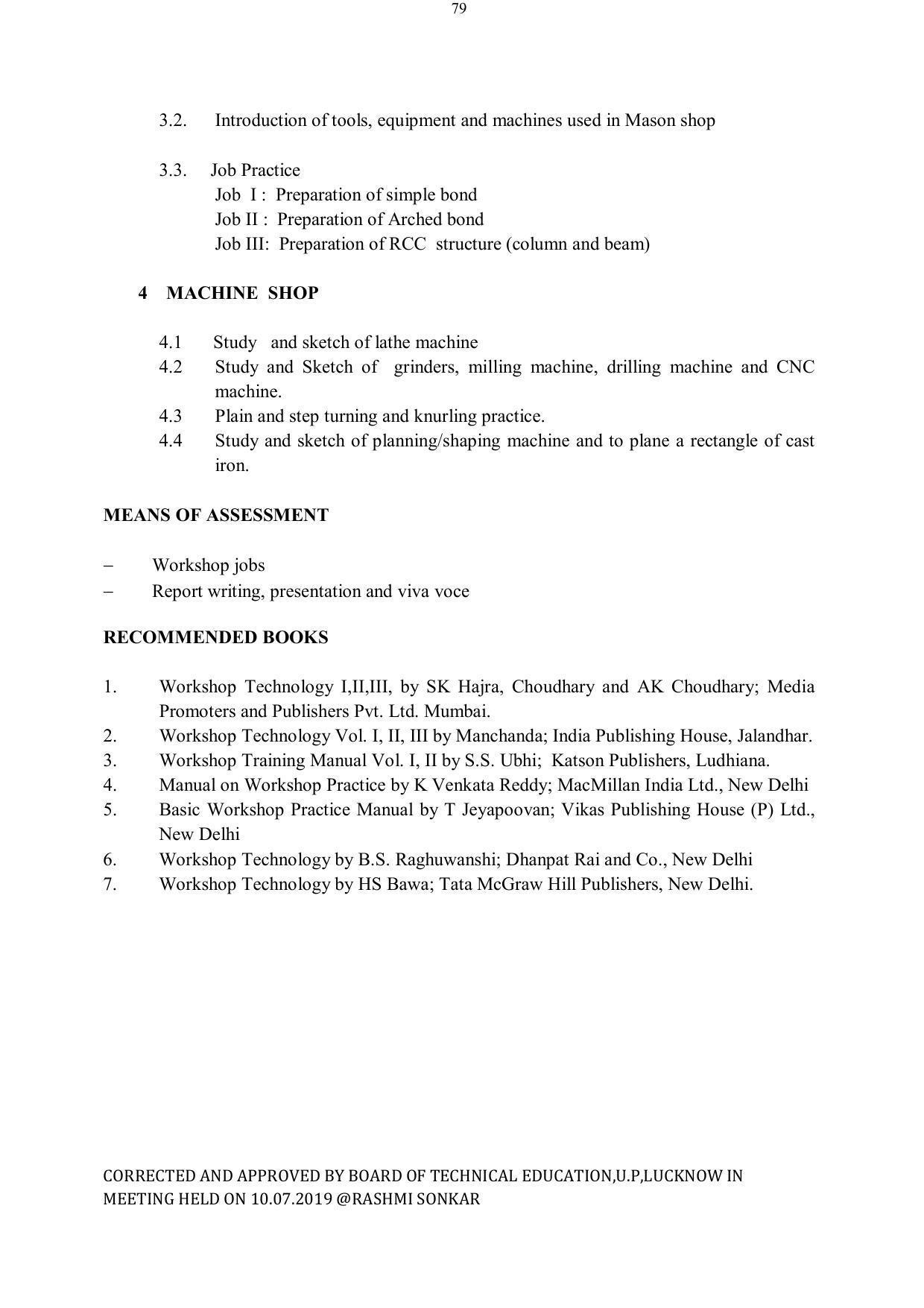 EFFECTIVE FROM JULY 2019-20 - SIX SEMESTER DIPLOMA COURSE IN ELECTRICAL ENGINEERING - Page 79
