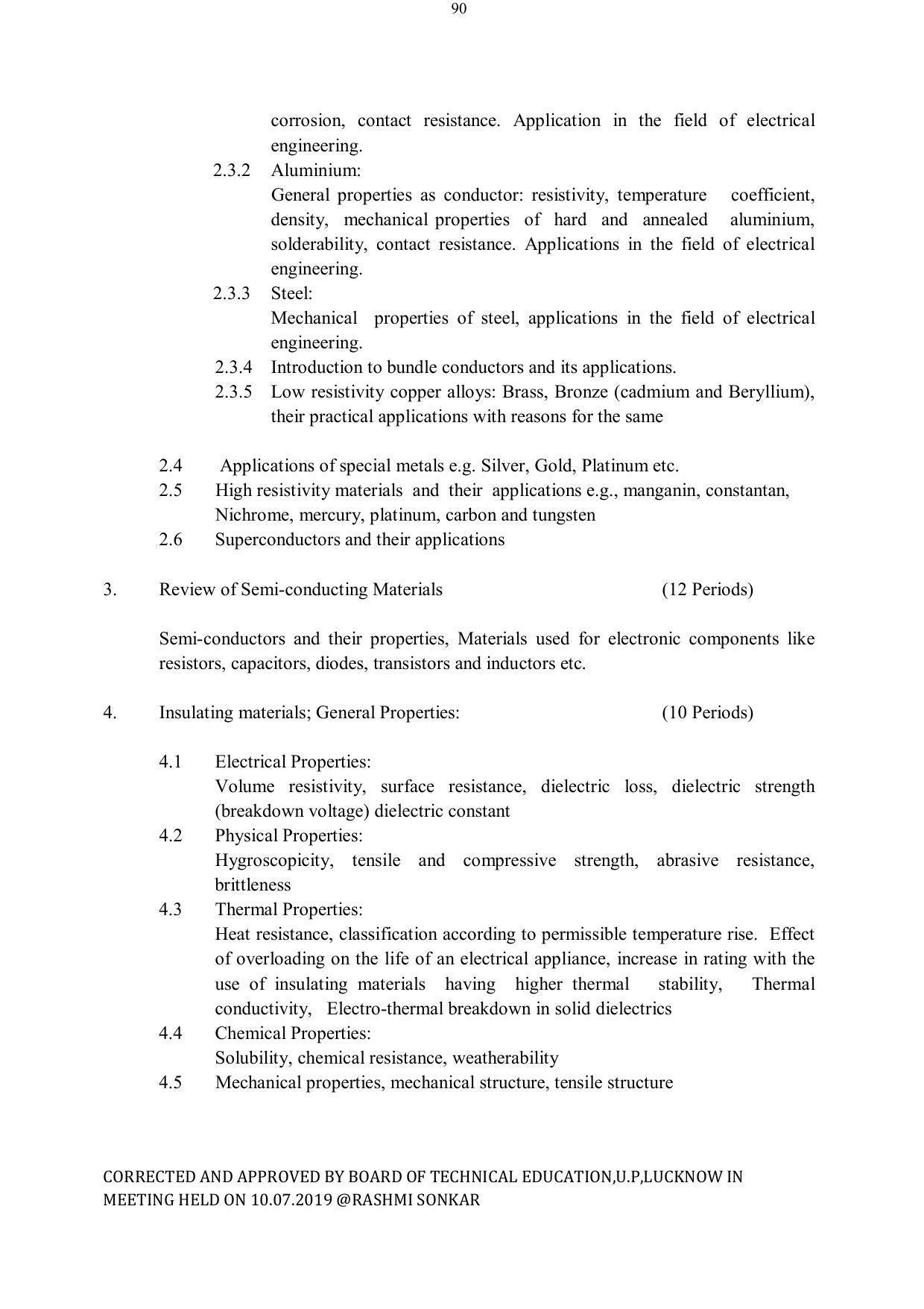 EFFECTIVE FROM JULY 2019-20 - SIX SEMESTER DIPLOMA COURSE IN ELECTRICAL ENGINEERING - Page 90