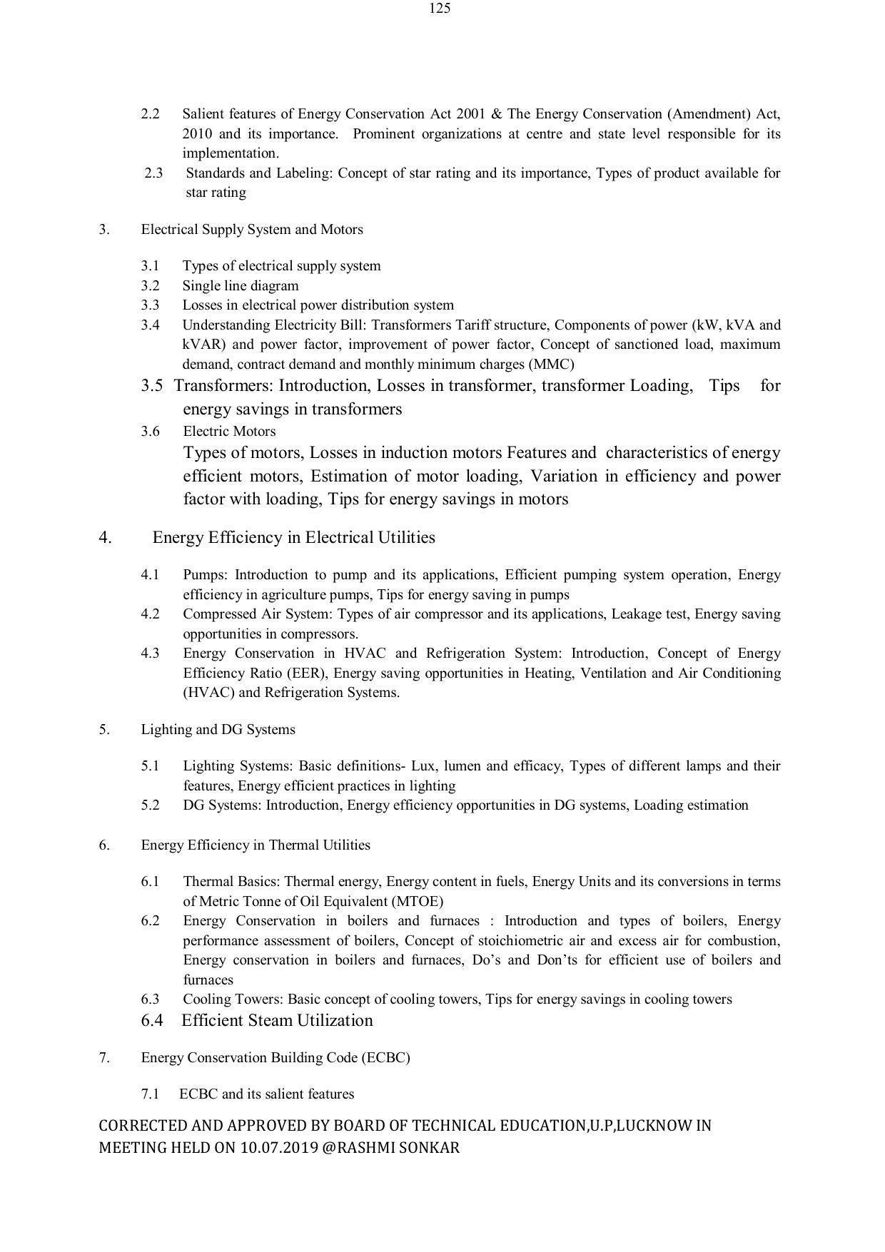 EFFECTIVE FROM JULY 2019-20 - SIX SEMESTER DIPLOMA COURSE IN ELECTRICAL ENGINEERING - Page 125