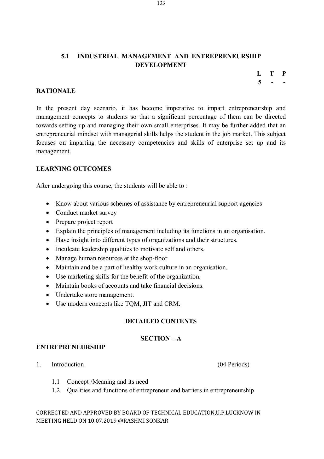 EFFECTIVE FROM JULY 2019-20 - SIX SEMESTER DIPLOMA COURSE IN ELECTRICAL ENGINEERING - Page 133
