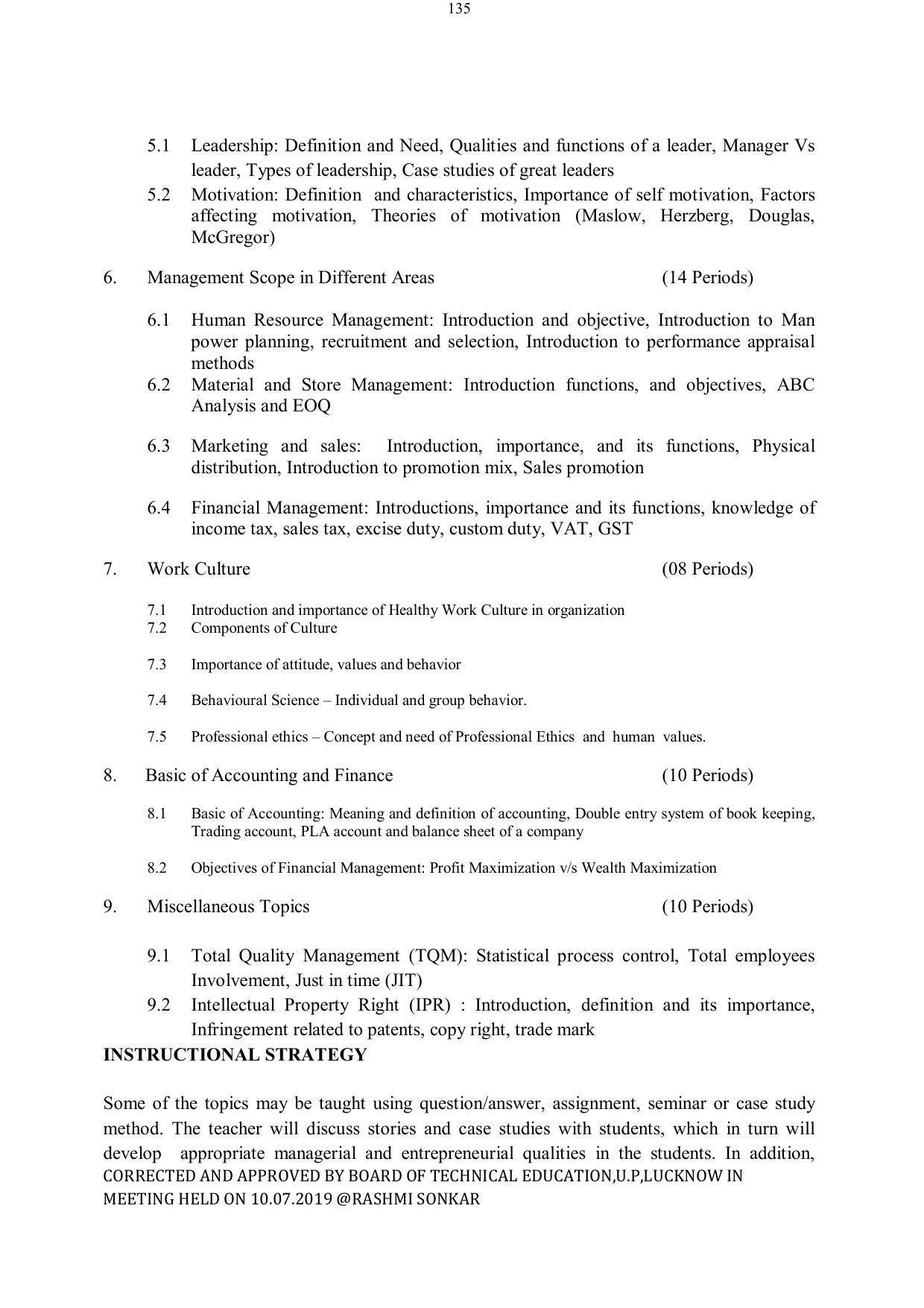 EFFECTIVE FROM JULY 2019-20 - SIX SEMESTER DIPLOMA COURSE IN ELECTRICAL ENGINEERING - Page 135