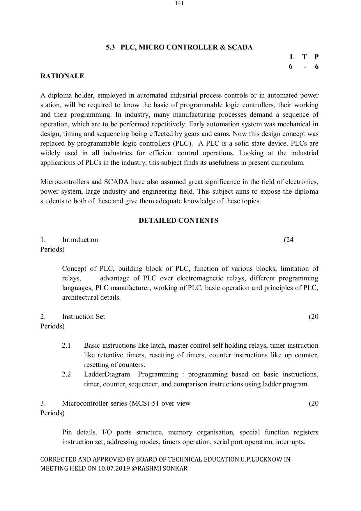 EFFECTIVE FROM JULY 2019-20 - SIX SEMESTER DIPLOMA COURSE IN ELECTRICAL ENGINEERING - Page 141
