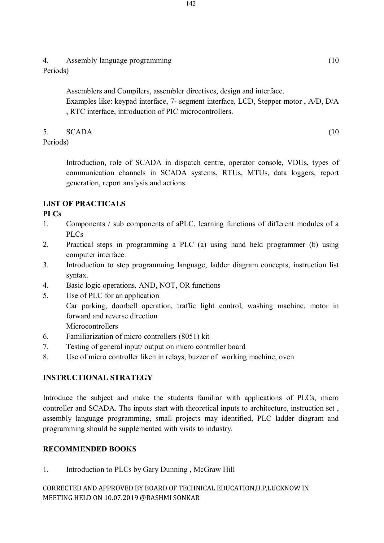 EFFECTIVE FROM JULY 2019-20 - SIX SEMESTER DIPLOMA COURSE IN ELECTRICAL ENGINEERING - Page 142