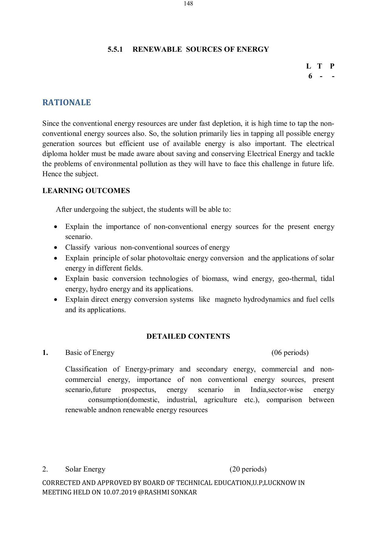 EFFECTIVE FROM JULY 2019-20 - SIX SEMESTER DIPLOMA COURSE IN ELECTRICAL ENGINEERING - Page 148