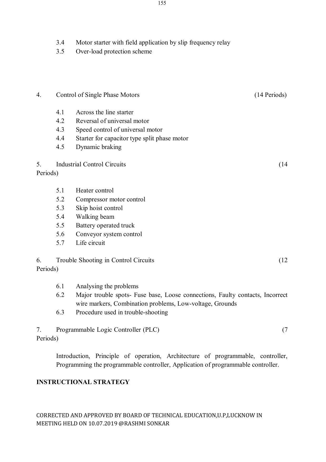EFFECTIVE FROM JULY 2019-20 - SIX SEMESTER DIPLOMA COURSE IN ELECTRICAL ENGINEERING - Page 155