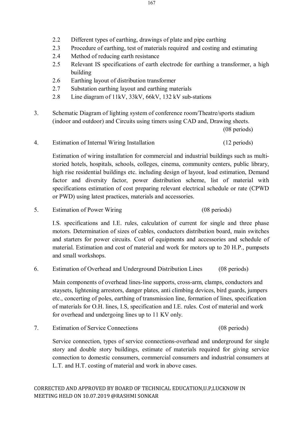 EFFECTIVE FROM JULY 2019-20 - SIX SEMESTER DIPLOMA COURSE IN ELECTRICAL ENGINEERING - Page 167