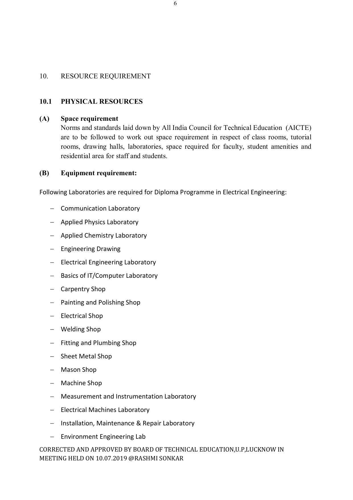 EFFECTIVE FROM JULY 2019-20 - SIX SEMESTER DIPLOMA COURSE IN ELECTRICAL ENGINEERING - Page 182