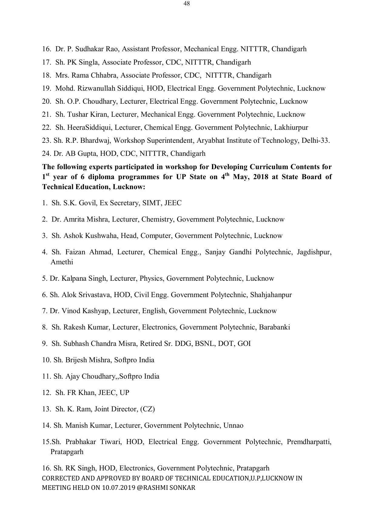 EFFECTIVE FROM JULY 2019-20 - SIX SEMESTER DIPLOMA COURSE IN ELECTRICAL ENGINEERING - Page 224