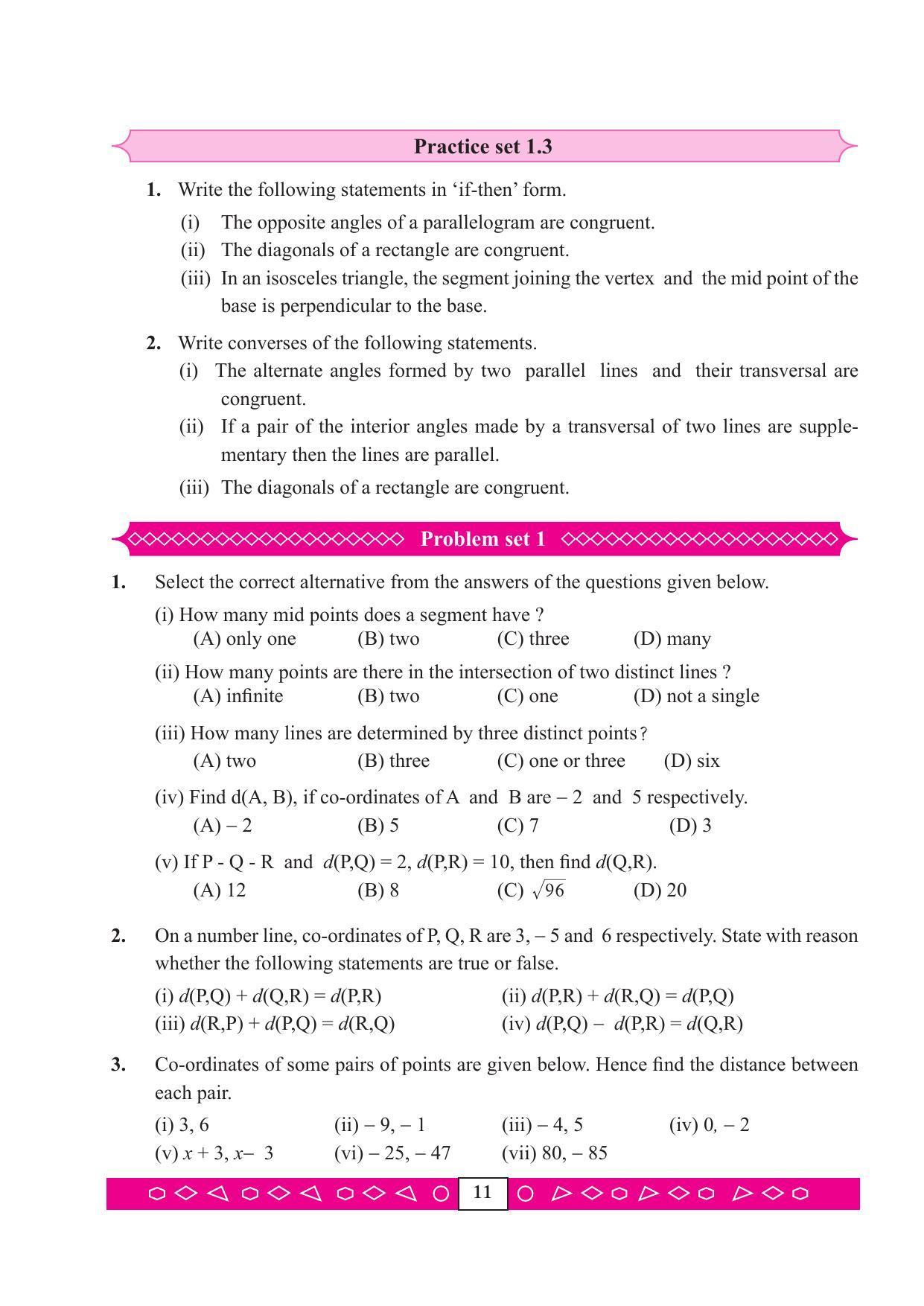 Maharashtra Board Class 9 Maths (Part 2) Textbook - Page 21