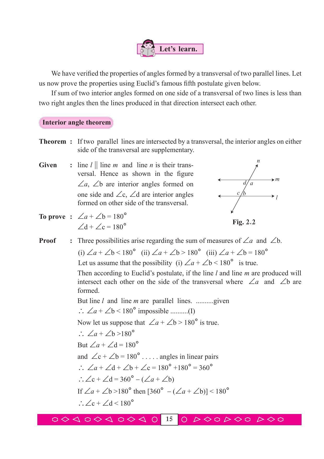 Maharashtra Board Class 9 Maths (Part 2) Textbook - Page 25