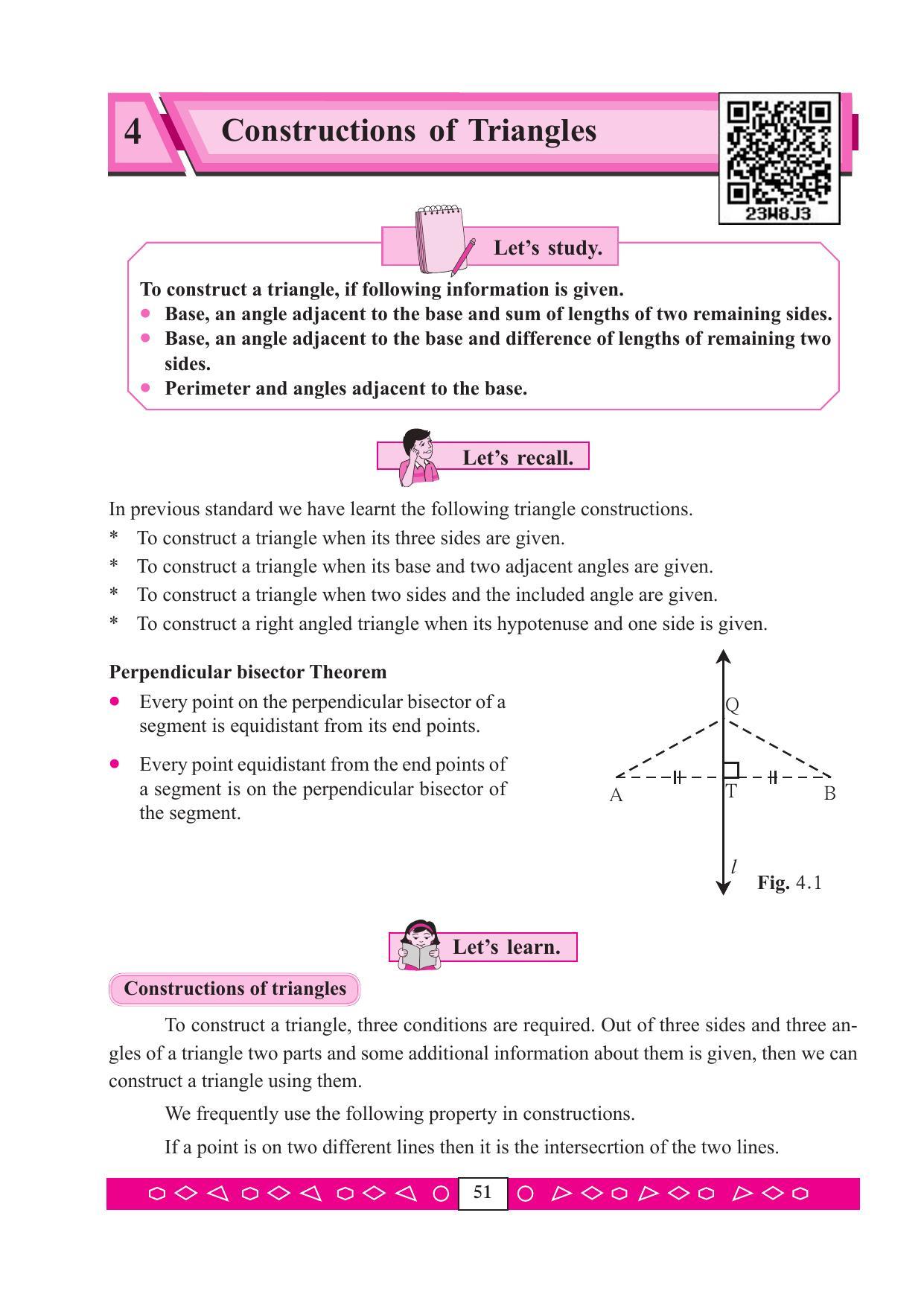 Maharashtra Board Class 9 Maths (Part 2) Textbook - Page 61