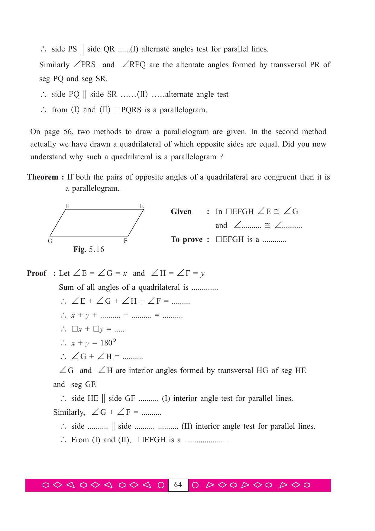 Maharashtra Board Class 9 Maths (Part 2) Textbook - Page 74