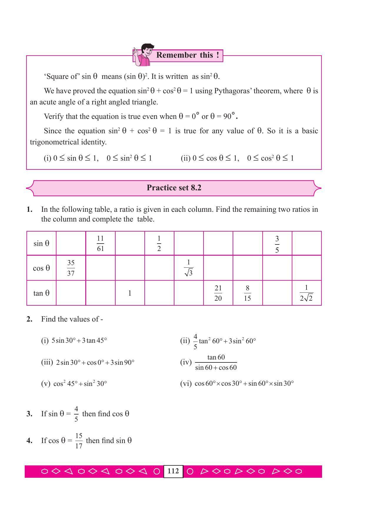 Maharashtra Board Class 9 Maths (Part 2) Textbook - Page 122