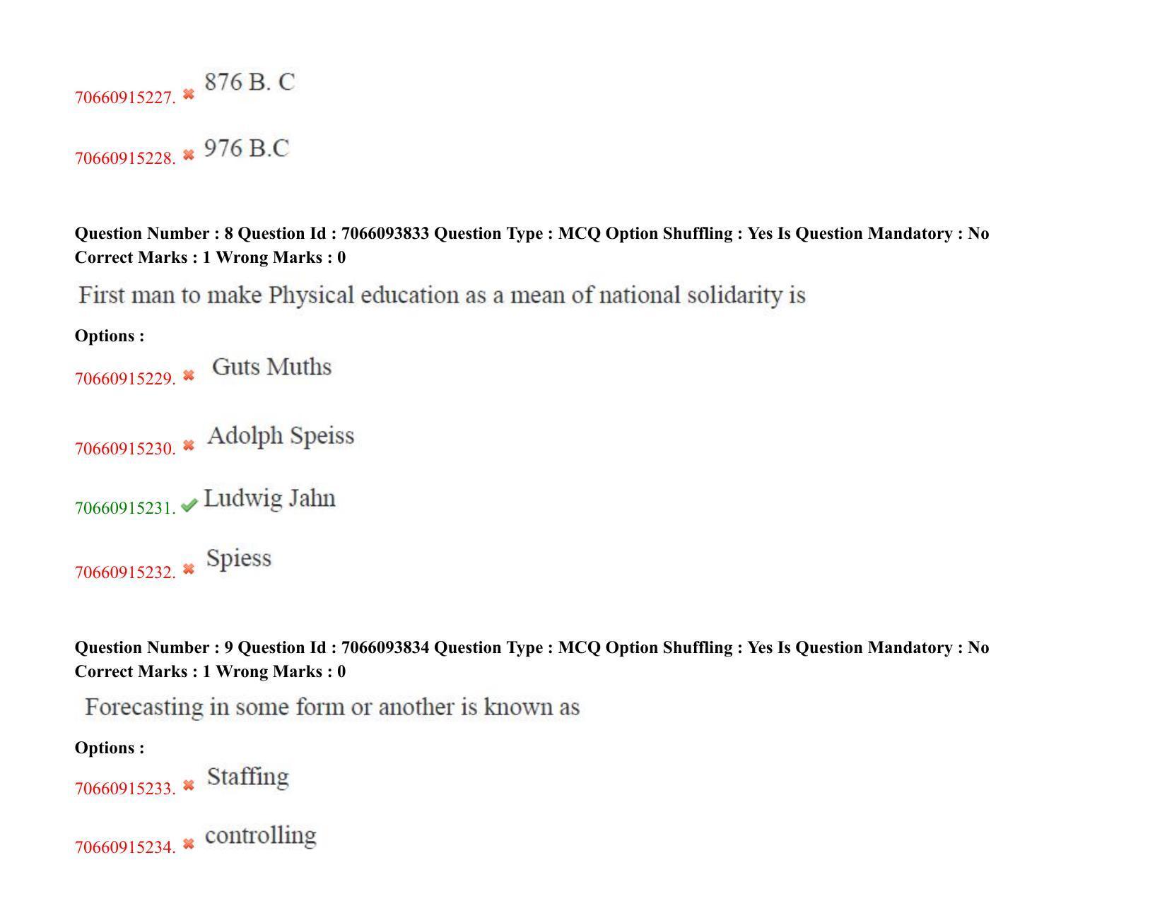 TS CPGET 2020 M.P.Ed. (Shift 2) Question Paper with Answer Key - Page 6
