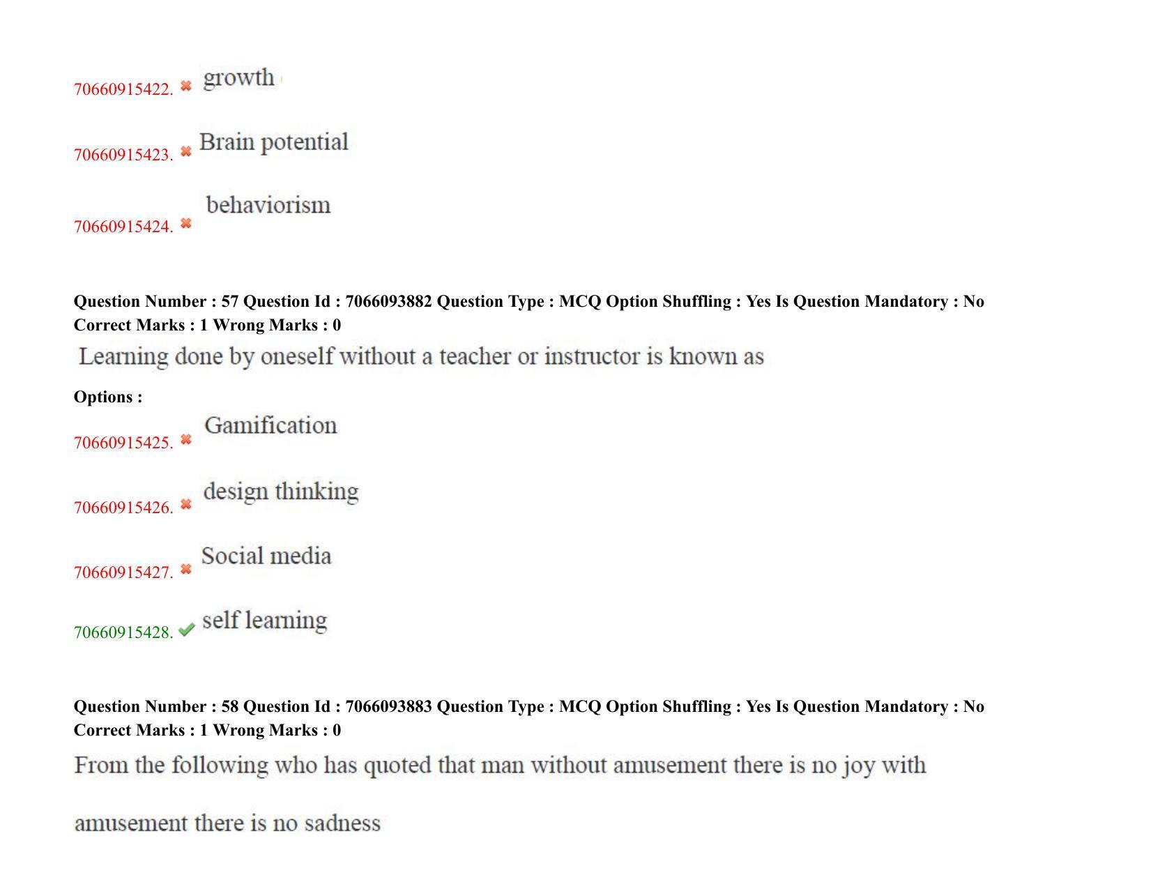 TS CPGET 2020 M.P.Ed. (Shift 2) Question Paper with Answer Key - Page 32