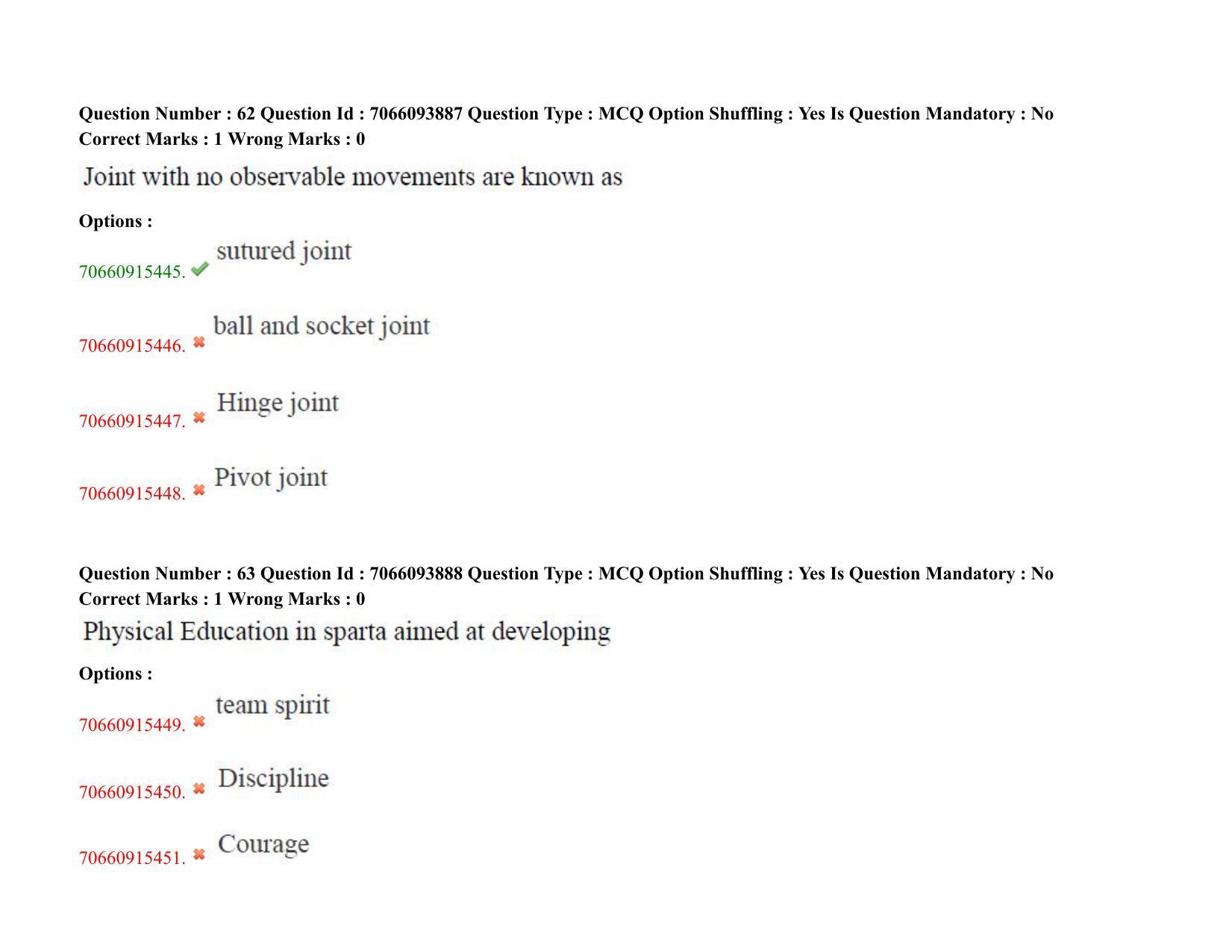 TS CPGET 2020 M.P.Ed. (Shift 2) Question Paper with Answer Key - Page 35