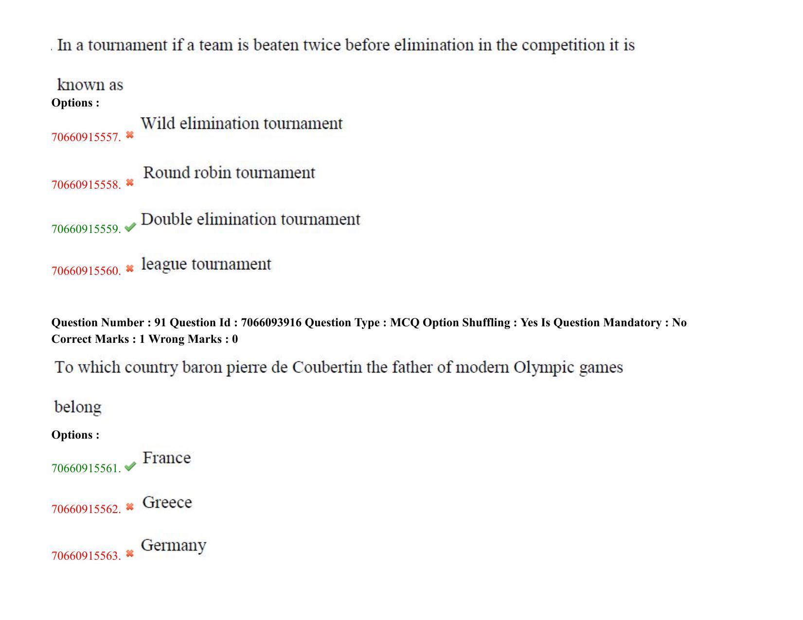 TS CPGET 2020 M.P.Ed. (Shift 2) Question Paper with Answer Key - Page 50